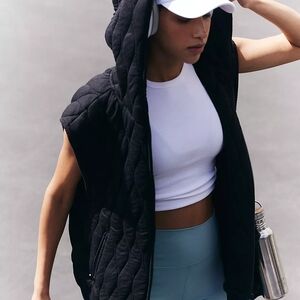 FP Movement by Free People Black Quilted Vest